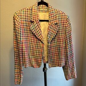1955 Vintage Colorful Checkered Blazer